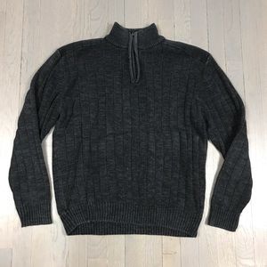 Method Grey Half Zip Pullover Long Sleeve Sweater